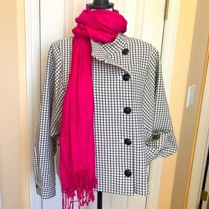 CAbi window pane jacket XL new